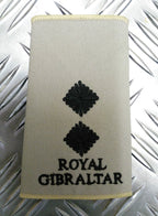 Genuine British Army Royal Gibraltar Regiment Rank Slide Various Colours Ranks
