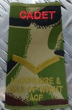 Army Rank Slide Hampshire & Isle of Wight IOW ACF Woodland DPM Camo
