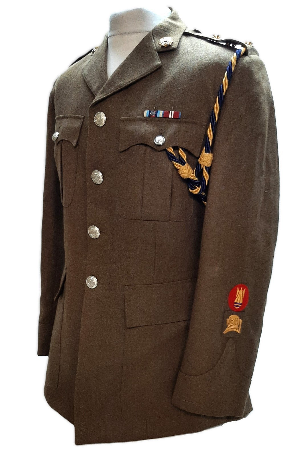 RLC Royal Logistic Corps No2 Dress Jacket FAD with Some Badges & Lanyard 182/108/92cm