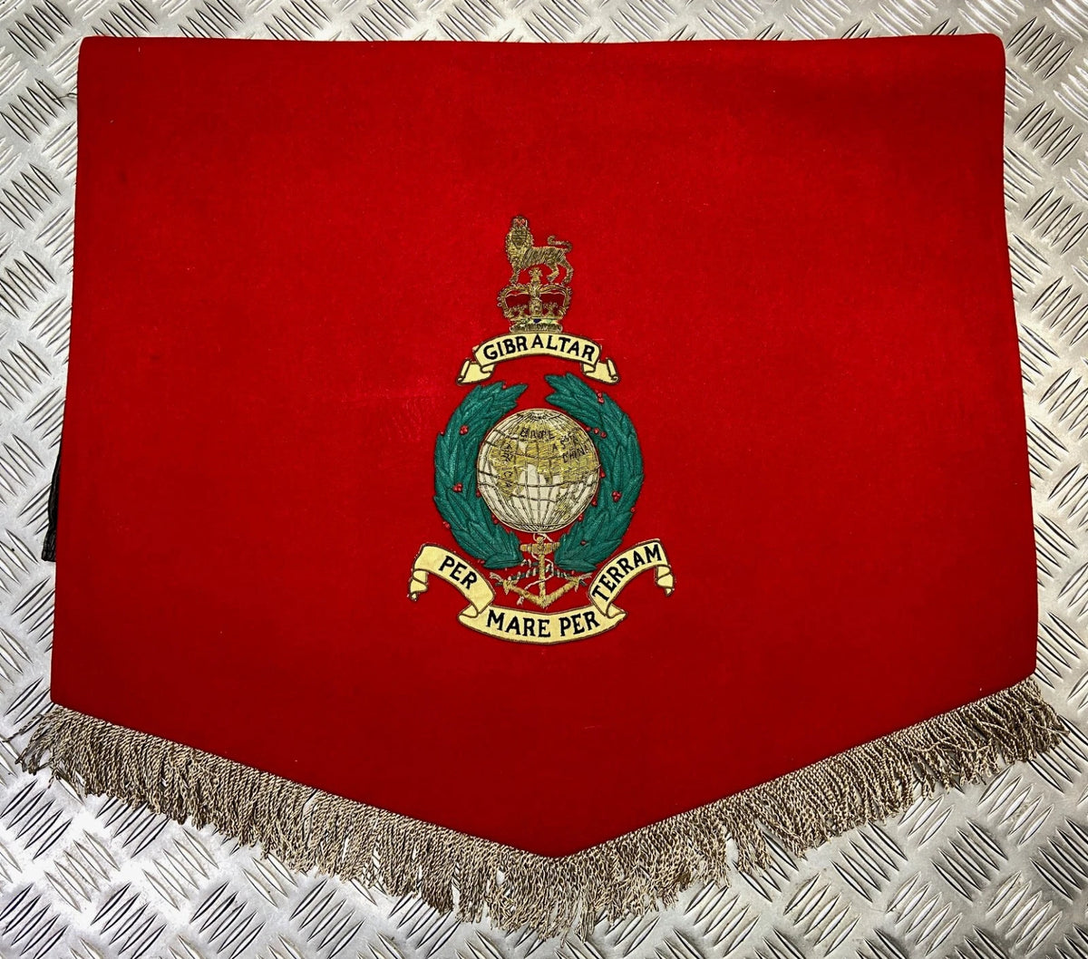 British Royal Marines RM Ceremonial / Lectern Banner PER MARE PER TERRAM