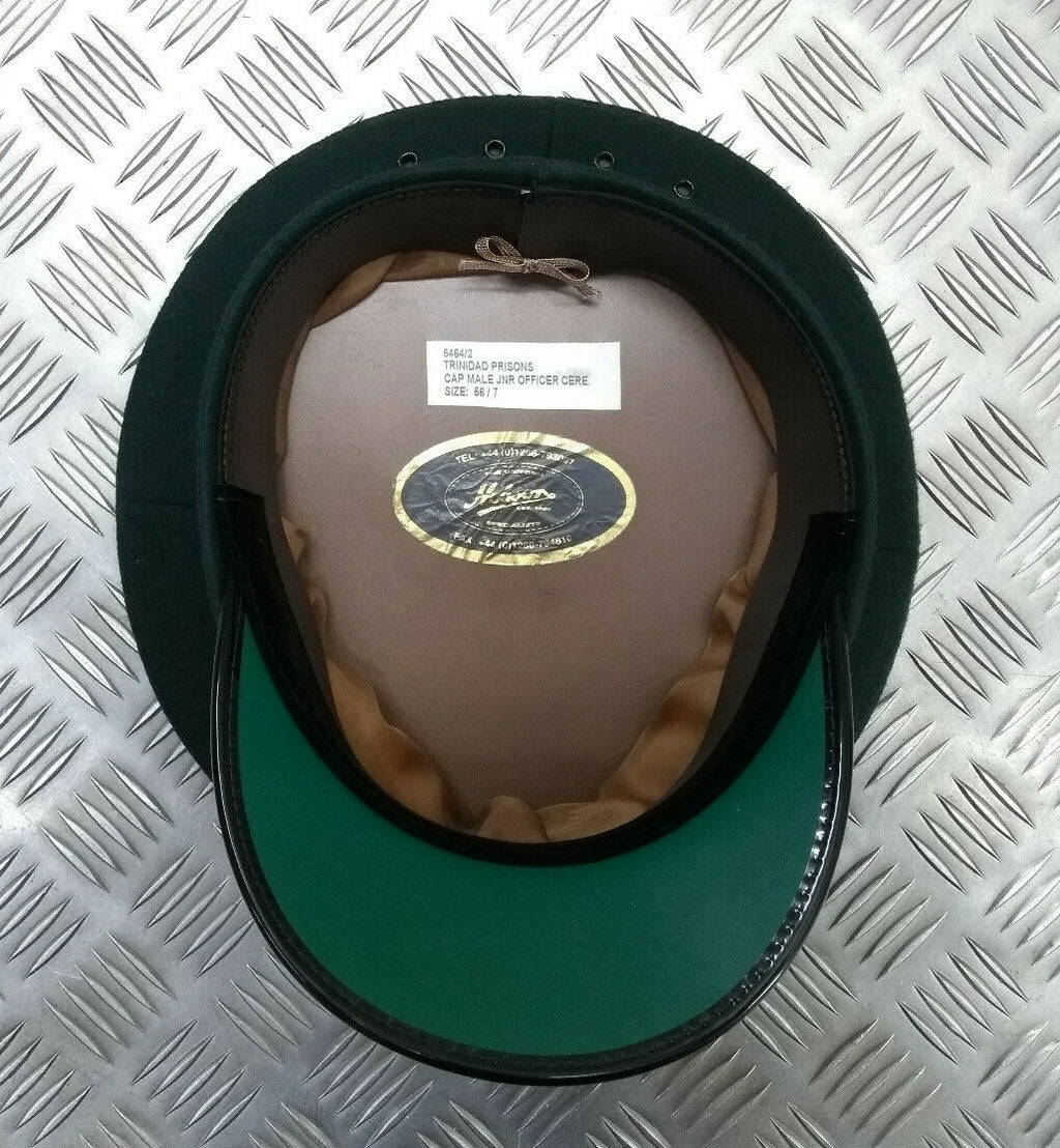 Trinidad & Tobago Officers Peaked Cap Dress Parade Hat Dark Green British Made 56cm - NEW