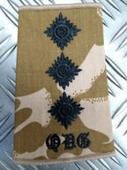 Desert Camo Queen's Dragoon Guards QDG Rank Slides Genuine British Army