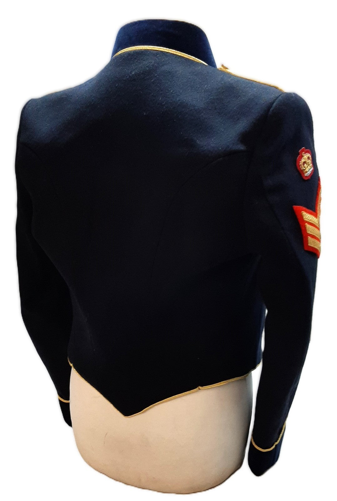 RLC Royal Logistic Corps Mess Dress Jacket Braided Crown Badge 3 Bar Chevron & Shoulder Cords Samuel Brothers 37in