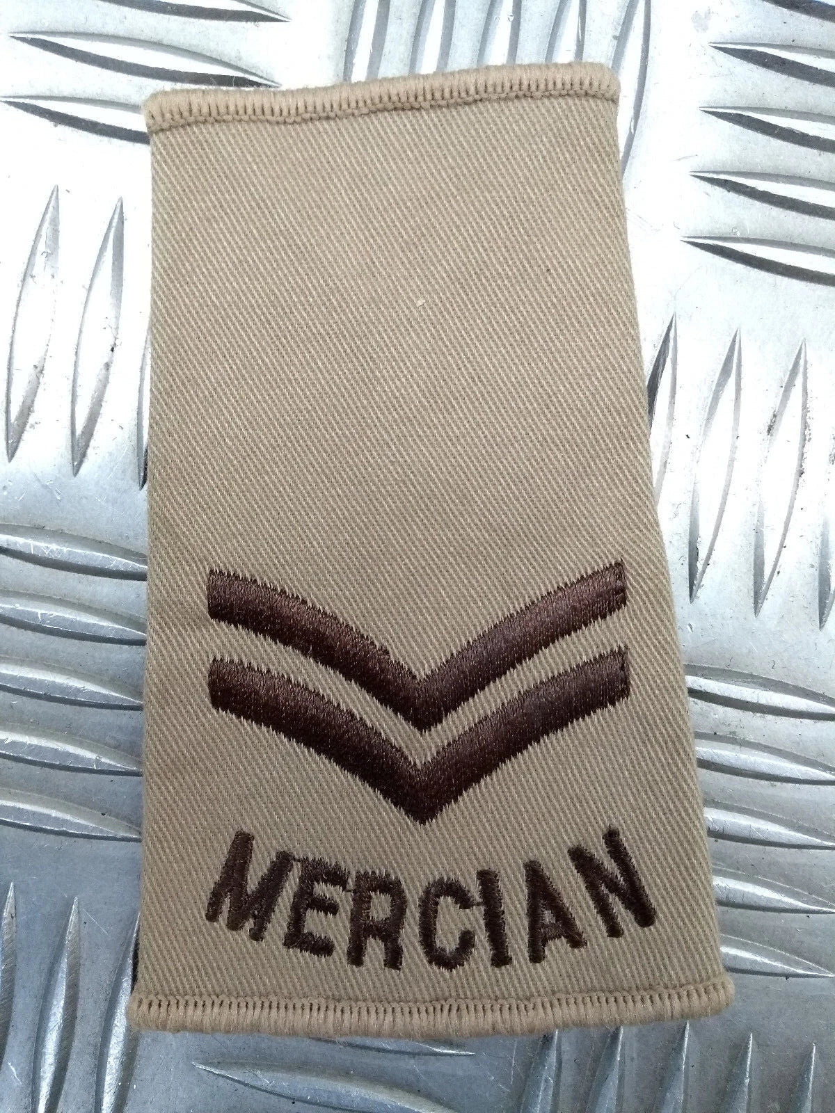 Mercian Regiment Rank Slides Khaki / Dark Sand / Light Brown Various Ranks