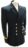 Royal Navy No1 Officers Dress Jacket Sub Lieutenant Cuff Curls 8 Button Double Breasted British Naval 40in Chest