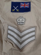 British Army No2 FAD Shirt Long Sleeve Fawn With Assorted Chevrons / Patches / Badges