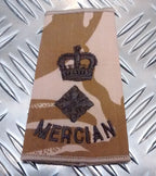 Genuine British Army Desert Camo Mercian Rank Slide Various Ranks
