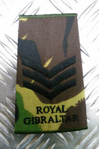 Genuine British Army Royal Gibraltar Regiment Rank Slide Various Colours Ranks