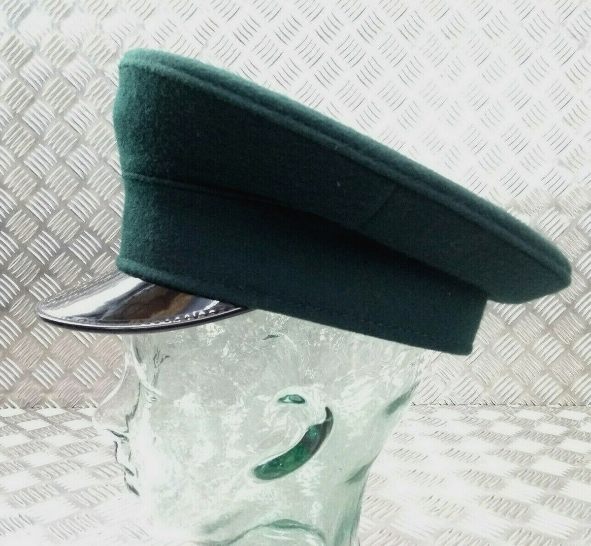 Trinidad & Tobago Officers Peaked Cap Dress Parade Hat Dark Green British Made 56cm - NEW