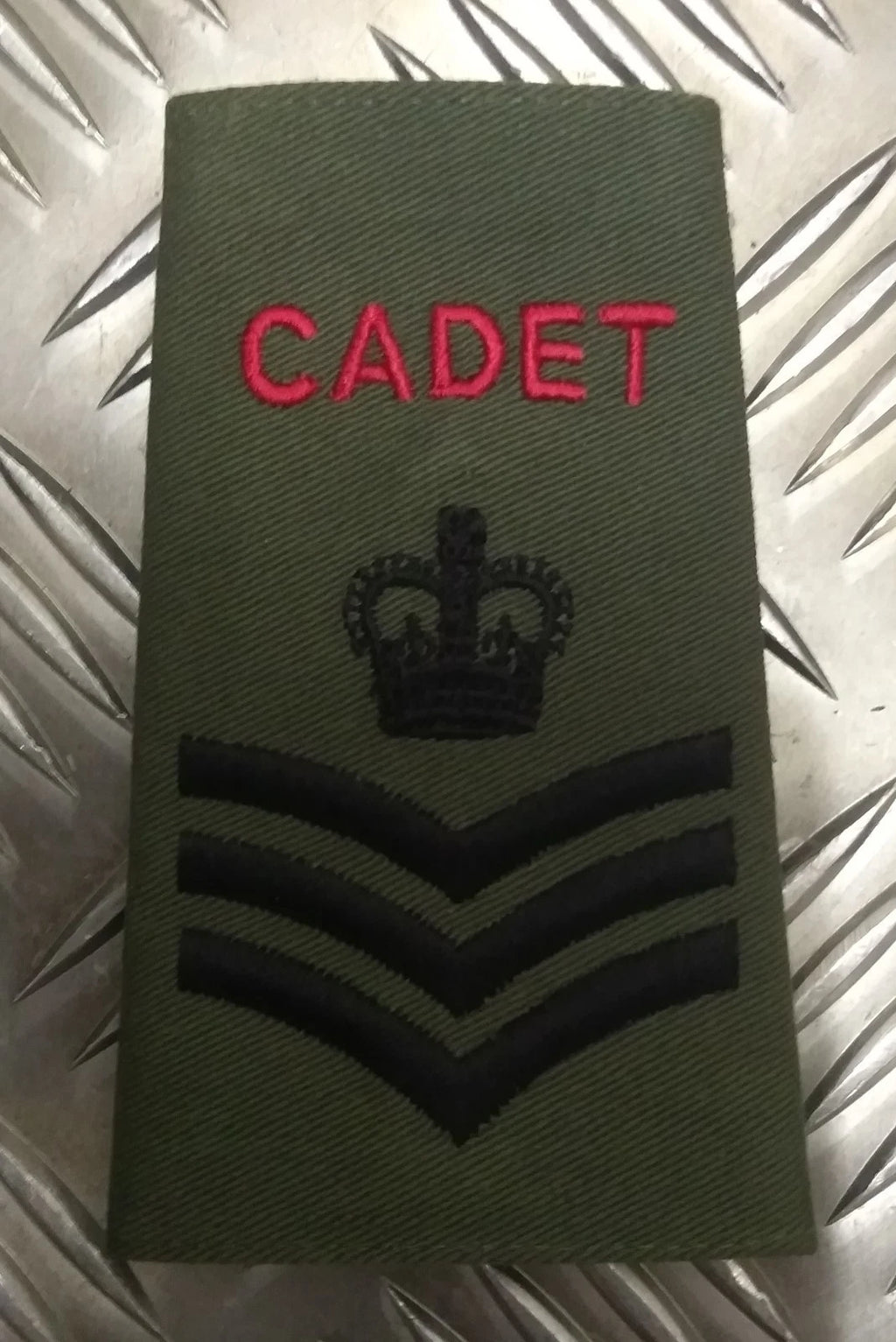 British OD Cadet / CCF Green Rank Slide Various Ranks