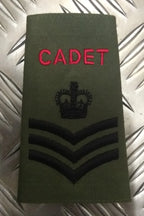 British OD Cadet / CCF Green Rank Slide Various Ranks