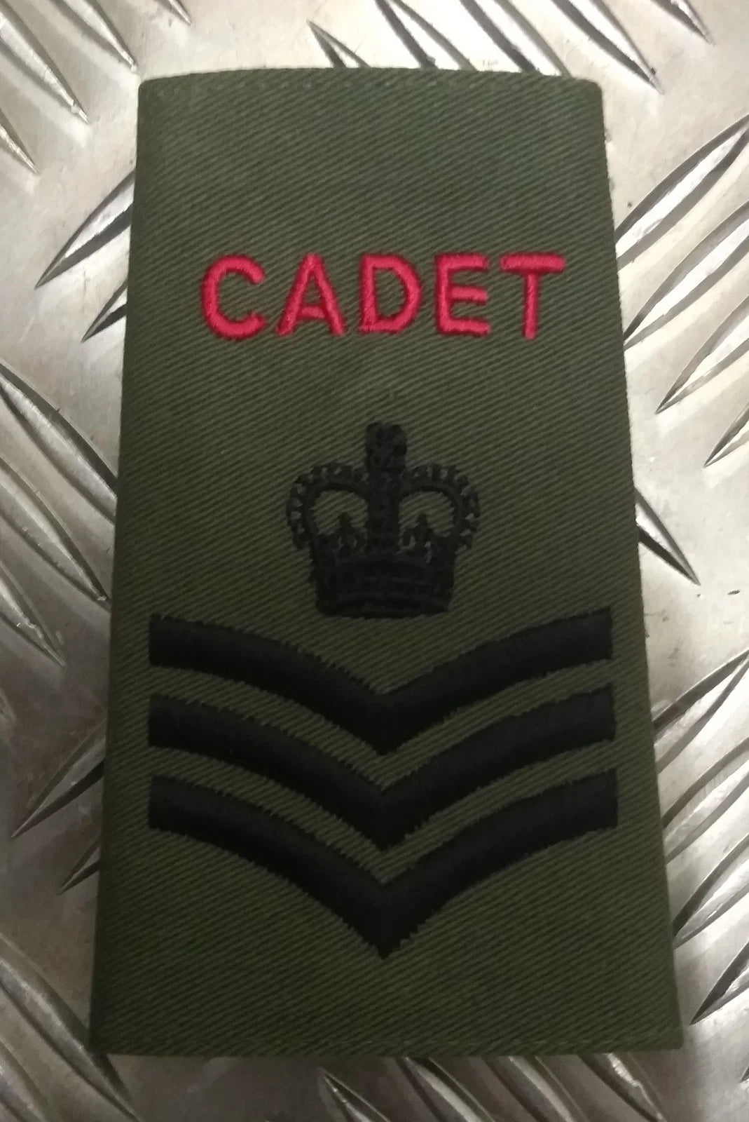 British OD Cadet / CCF Green Rank Slide Various Ranks