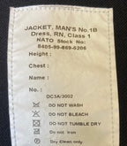 Royal Navy No1B Dress Jacket Warrant Officer Class 1 Badged Fully Buttoned British Naval Mans 108cm Short