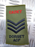 Dorset ACF OD Green Rank Slides British Army