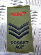 Dorset ACF OD Green Rank Slides British Army