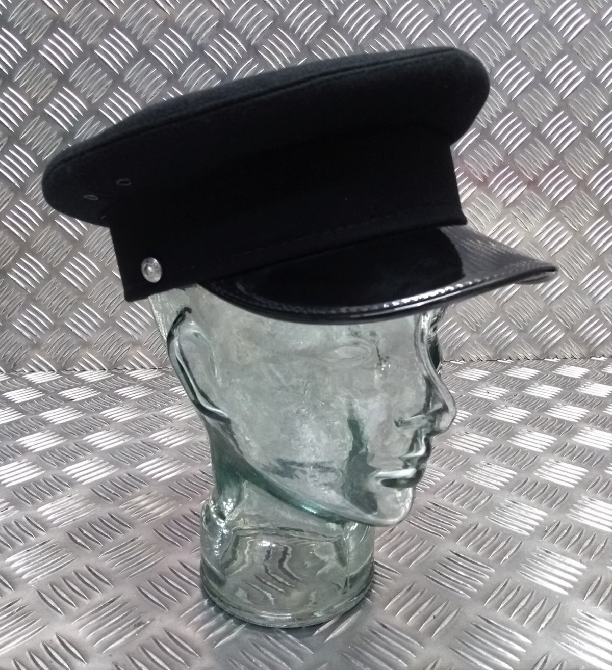 Uganda Service Peaked Cap Uniform Dress Visor Hat Black British Made Size 55cm