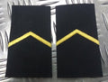 US Military Private 1 Chevron Rank Slides Shoulder Epaulettes Long Genuine 1 Pair