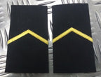 US Military Private 1 Chevron Rank Slides Shoulder Epaulettes Long Genuine 1 Pair