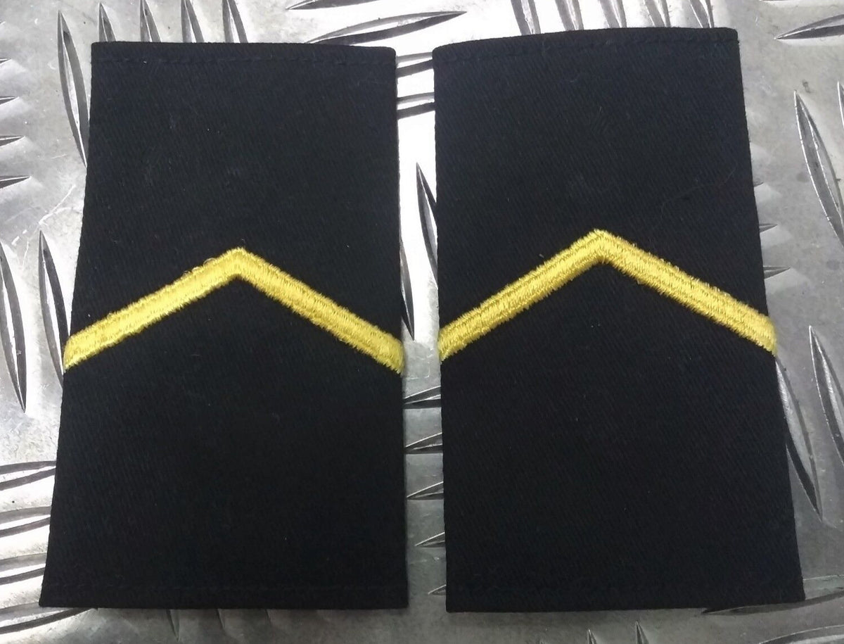 US Military Private 1 Chevron Rank Slides Shoulder Epaulettes Long Genuine 1 Pair