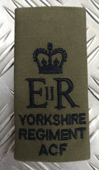 Genuine British Army Issue Green OD Yorkshire ACF Rank Slide Various Ranks