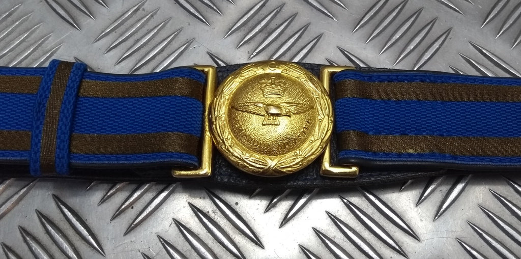 RAF Royal Air Force Officers Ceremonial Belt Per Ardua Ad Astra Buckle No Slings 32"-36" GST839