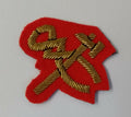 British Army Craftsman Gold Braided Skill Qualification Patch on Red Felt Ceremonial Badge ASPS81