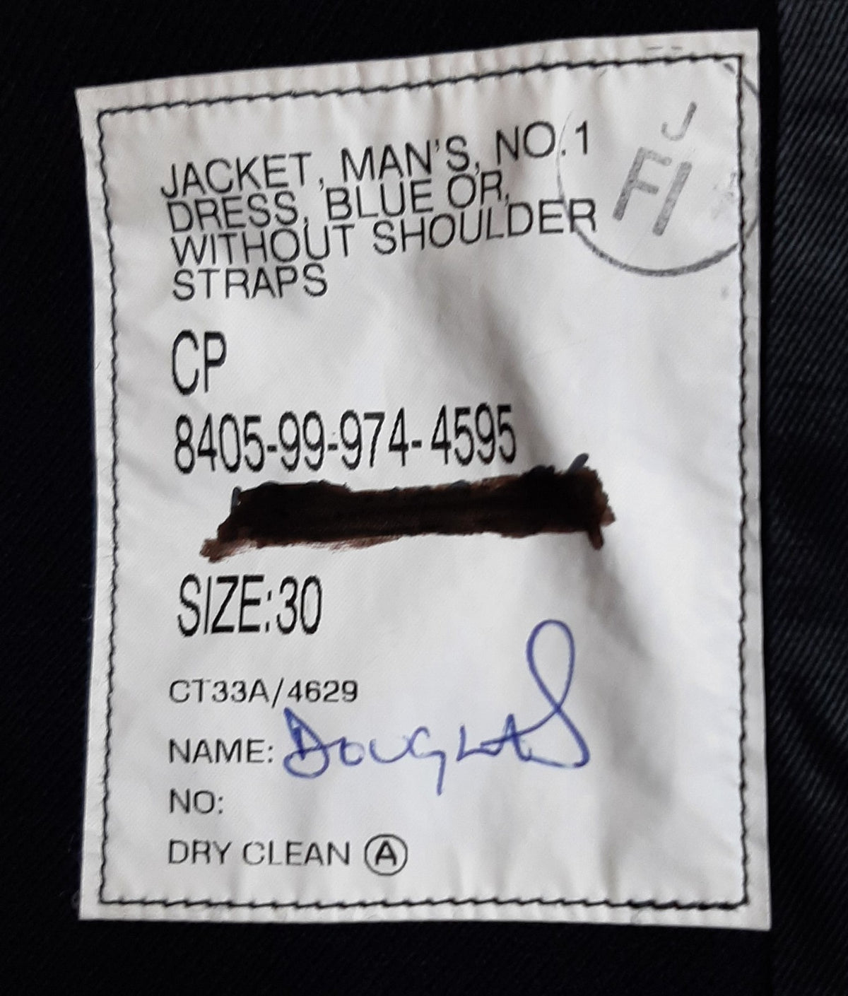 RMP Royal Military Police No1 Dress Jacket Blues Colour Sergeant Other Ranks Old Pattern 182/104/92cm