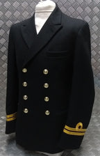 Royal Navy No1B Wool Barathea Dress Jacket Officers Gold Cuff Curls British Naval 96cm Short