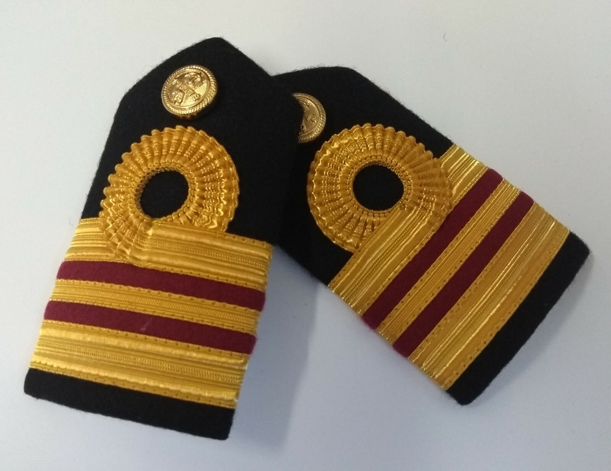 Canadian Navy Female Gold Wire Rank Shoulder Boards Epaulettes Genuine 1 Pair LFS14