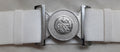 SASC Small Arms School Corps White Courlene Belt with Locket Insignia Buckle British Max 48"
