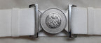 SASC Small Arms School Corps White Courlene Belt with Locket Insignia Buckle British Max 48"
