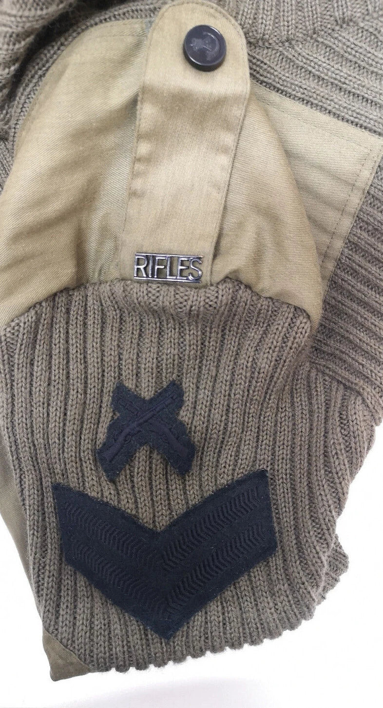 Green Crew Neck Pullover Commando Jumper with Sewn Badges British Army Issued