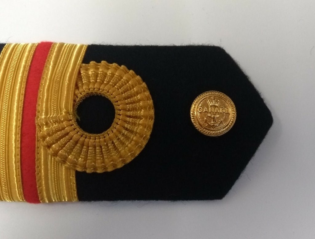 Canadian Navy Female Lieutenant Gold Wire Rank Shoulder Boards Epaulettes Genuine 1 Pair LFS21