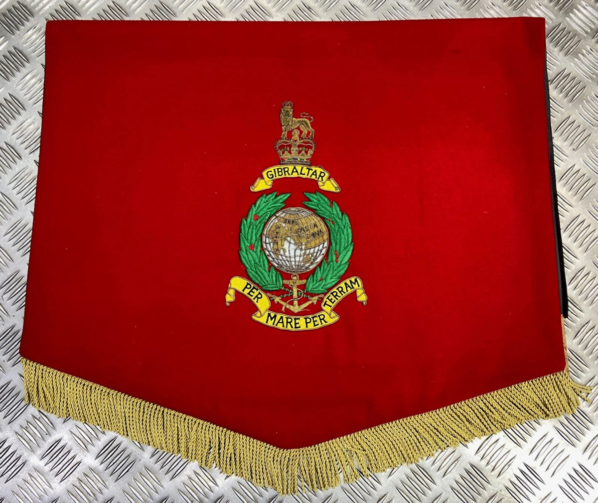 British Royal Marines RM Ceremonial / Lectern Banner PER MARE PER TERRAM