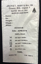 RN No1B Jacket British Royal Navy Uniform Dress Warrant Officer Class 1