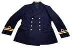 Royal Navy Officers Blue Jacket KHA 8 Royal Queen's Crown Buttons Lieutenant Cuff Curls 44in Chest