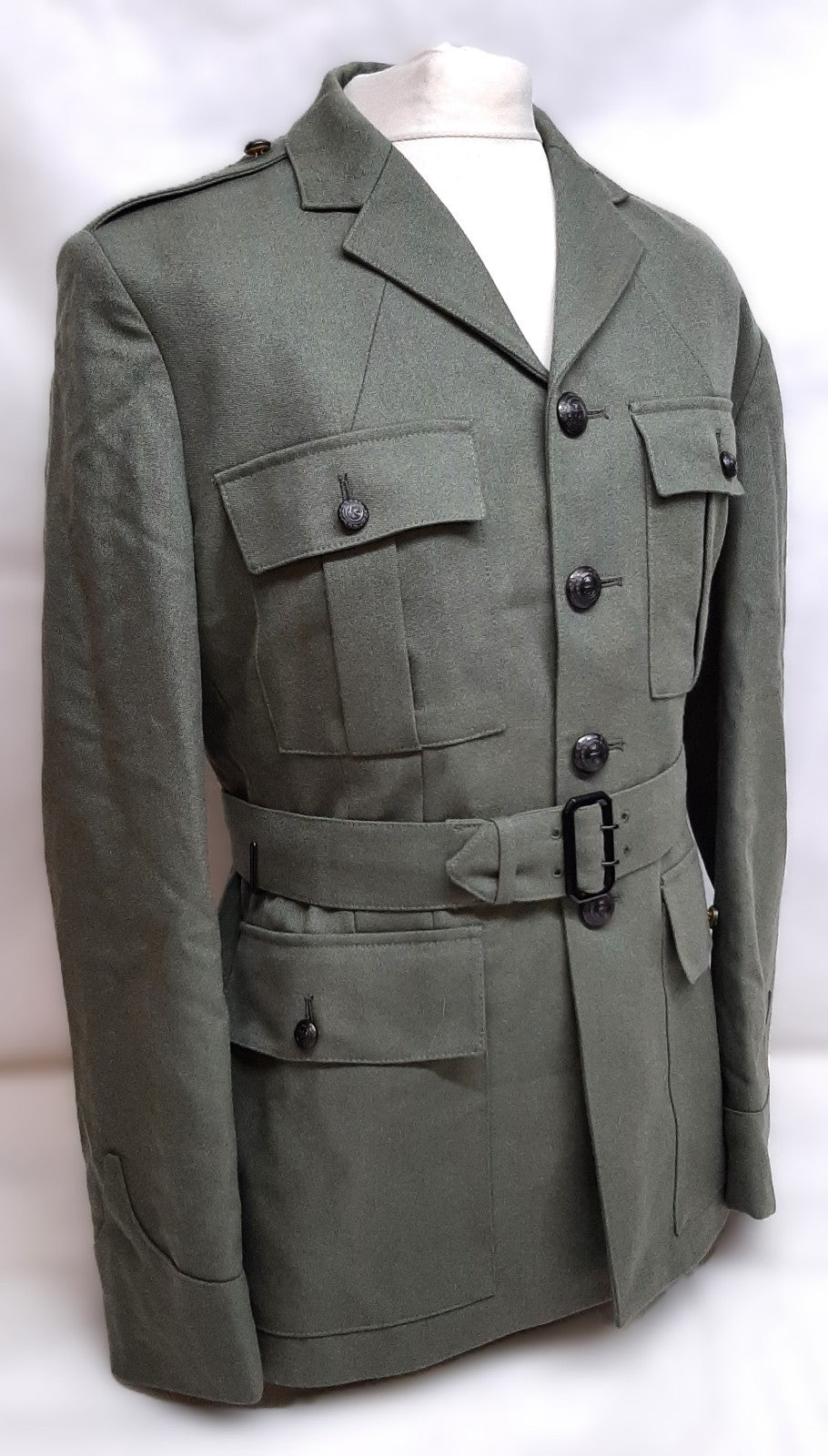 Royal Marines RM Lovat Jacket No1B / No1C Dress Green Fully Buttoned with Cloth Belt 176/108/92cm