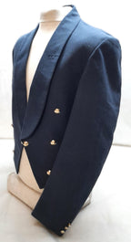 RAF Royal Air Force Mess Dress Jacket Blue Grey Complete Buttons & Arm Badge 43in Chest