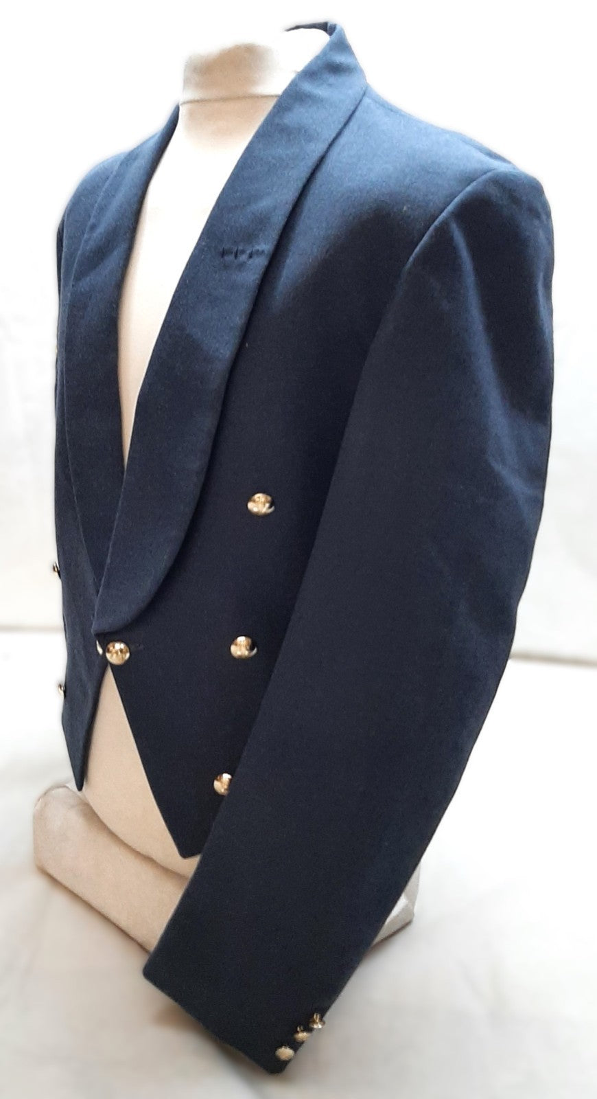 RAF Royal Air Force Mess Dress Jacket Blue Grey Complete Buttons & Arm Badge 43in Chest
