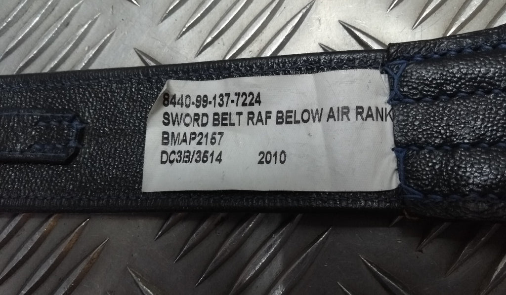 RAF Royal Air Force Officers Ceremonial Belt Per Ardua Ad Astra Buckle No Slings 30"-36" GST819