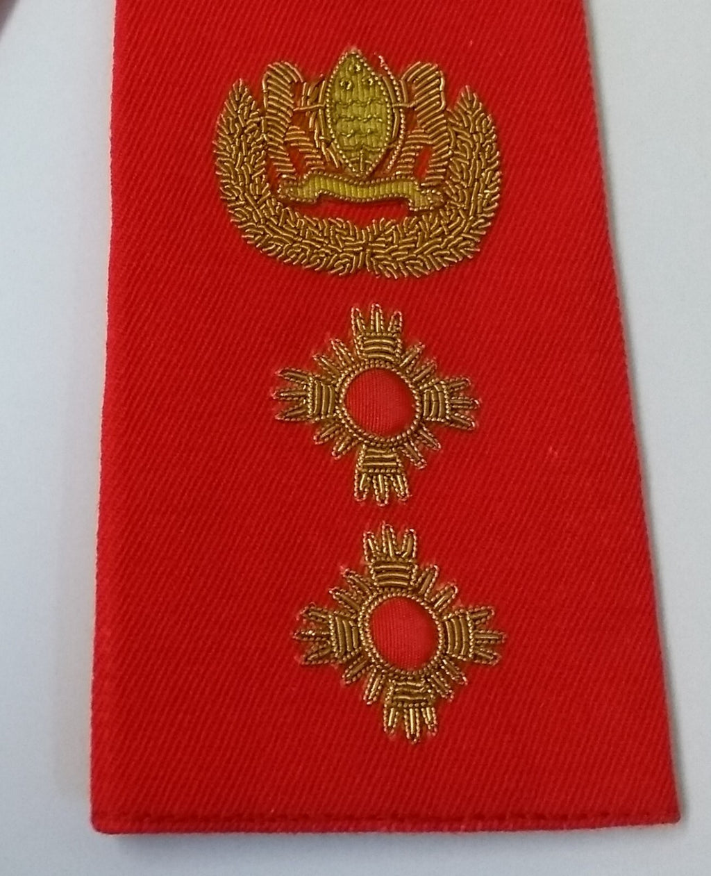 Botswana Defence Force BDF Colonel Rank Shoulder Slides Gold Raised Insignia Epaulettes 1 Pair