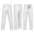 White Cargo Trousers Military Style Combat / Field Army Pants Waist 34"
