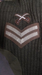 Green Crew Neck Pullover Commando Jumper with Sewn Badges British Army Issued