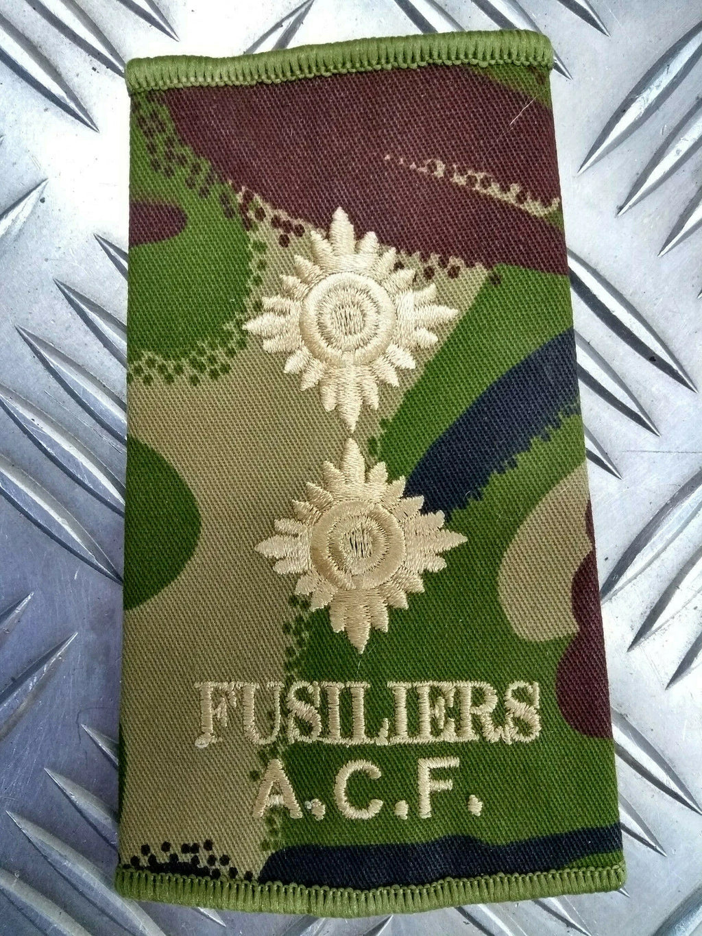 DPM Camo Fusiliers & Fusiliers ACF Rank Slides Genuine British Army