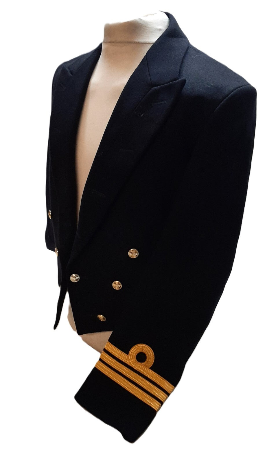 Royal Navy No2B Mess Dress Jacket Commander Rank Fully Buttoned Officers British Naval