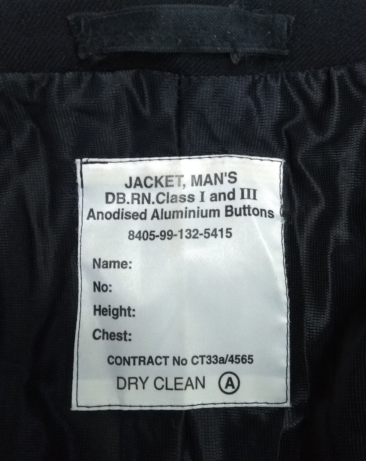 Royal Navy Warrant Officer Jacket 6 Gold Button Double Breasted Class 1 & 3 British Naval 41in Chest