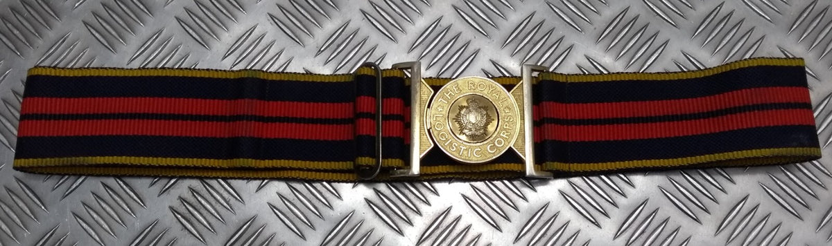 RLC Royal Logistic Corps Stable Belt 62mm Genuine Issue with Insignia Locket Buckle Fits Max 35"
