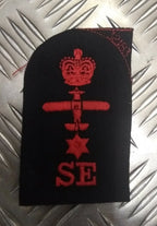 Royal Navy Red on Black Embroidered Assorted Branch Qualification Rank Badges