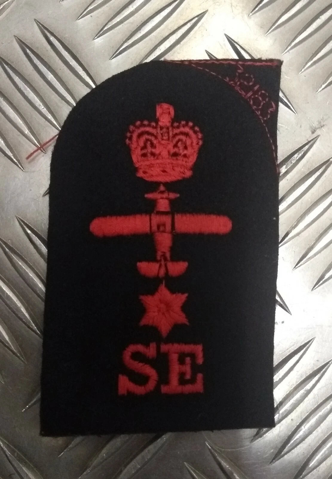 Royal Navy Red on Black Embroidered Assorted Branch Qualification Rank Badges