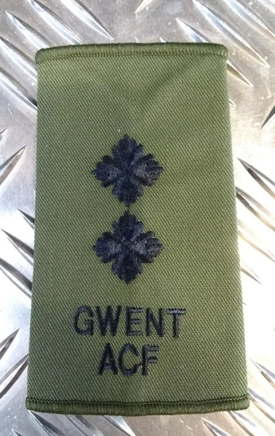 Green OD GWENT ACF Rank Slide Various Ranks Genuine British Army Issue - NEW